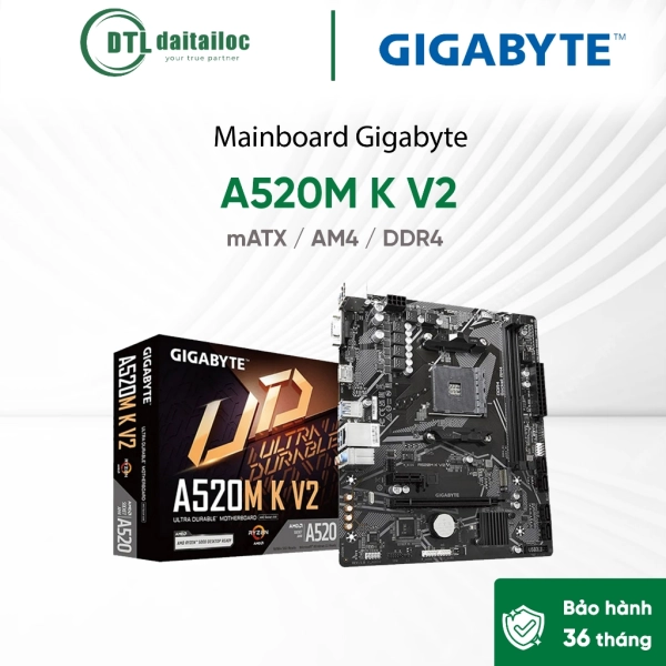 MAINBOARD GIGABYTE A520M K V2 ( AMD AM4)