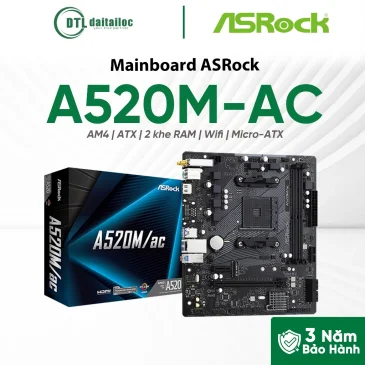 MAINBOARD ASROCK A520M/AC Wifi AM4