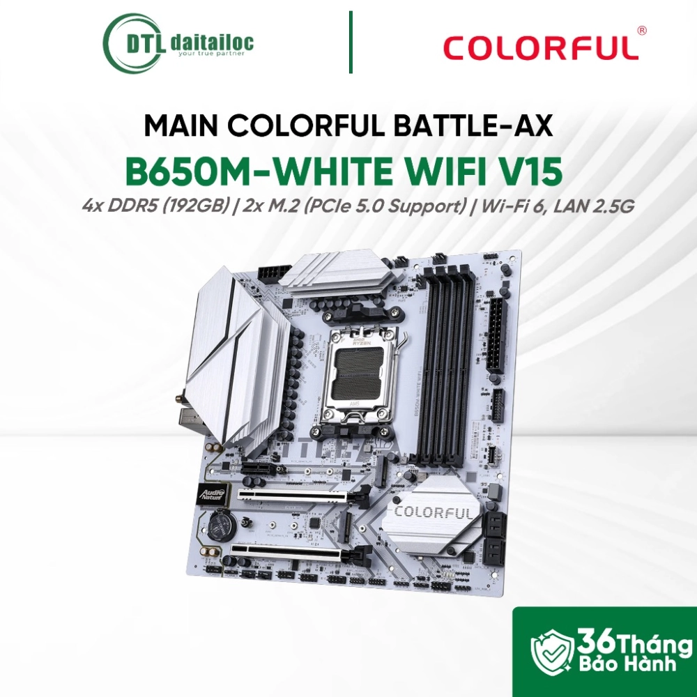 MAINBOARD COLORFUL BATTLE-AX B650M-WHITE WIFI V15