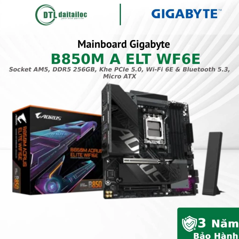 	MAINBOARD GIGABYTE B850M AORUS ELITE WIFI6E DDR5