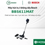 Máy hút bụi không dây Bosch BBS611MAT 350W Động cơ TurboSpin Bộ lọc HEPA