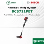Máy hút bụi không dây Bosch BCS711PET 350W Động cơ TurboSpin Đầu hút ProAnimal LED