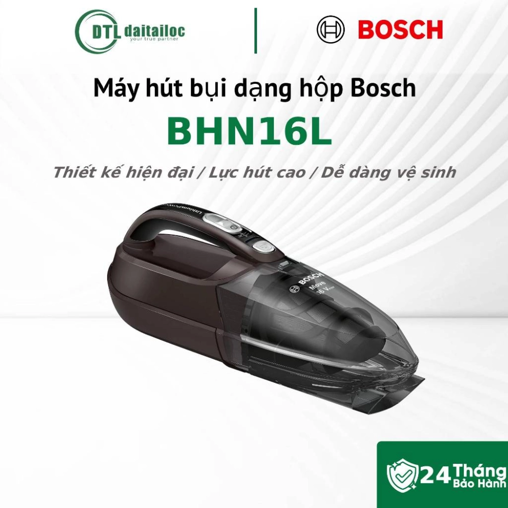Máy hút bụi cầm tay Bosch BHN16L 135W | Lực hút 18000Pa | Pin Lithium-ion 16V Max