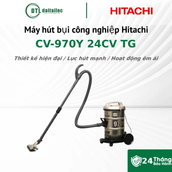 Máy hút bụi công nghiệp Hitachi CV-970Y 24CV TG 2200W Hộp chứa bụi 21L