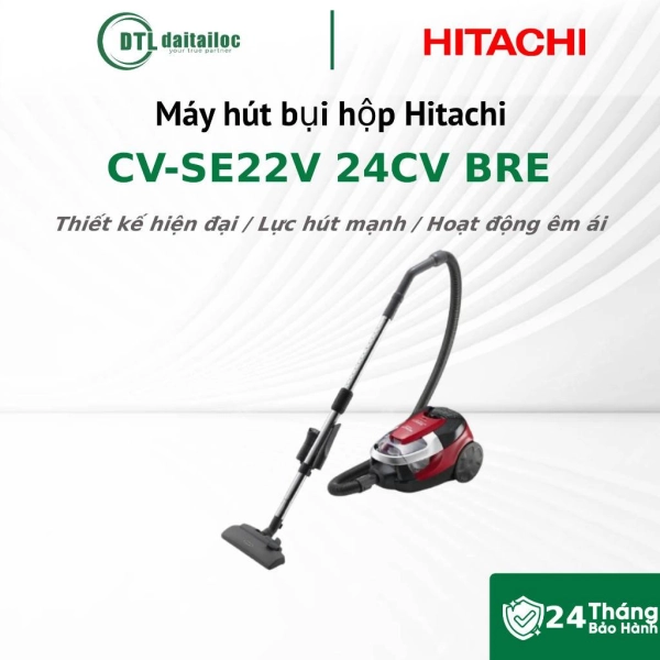 Máy hút bụi hộp Hitachi CV-SE22V 24CV BRE 2200W Hộp chứa bụi 2L Công nghệ Cyclone