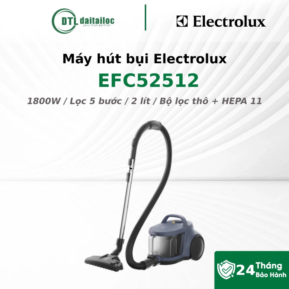 Máy Hút Bụi Electrolux EFC52512 1800W Lọc 5 bước 2 lít