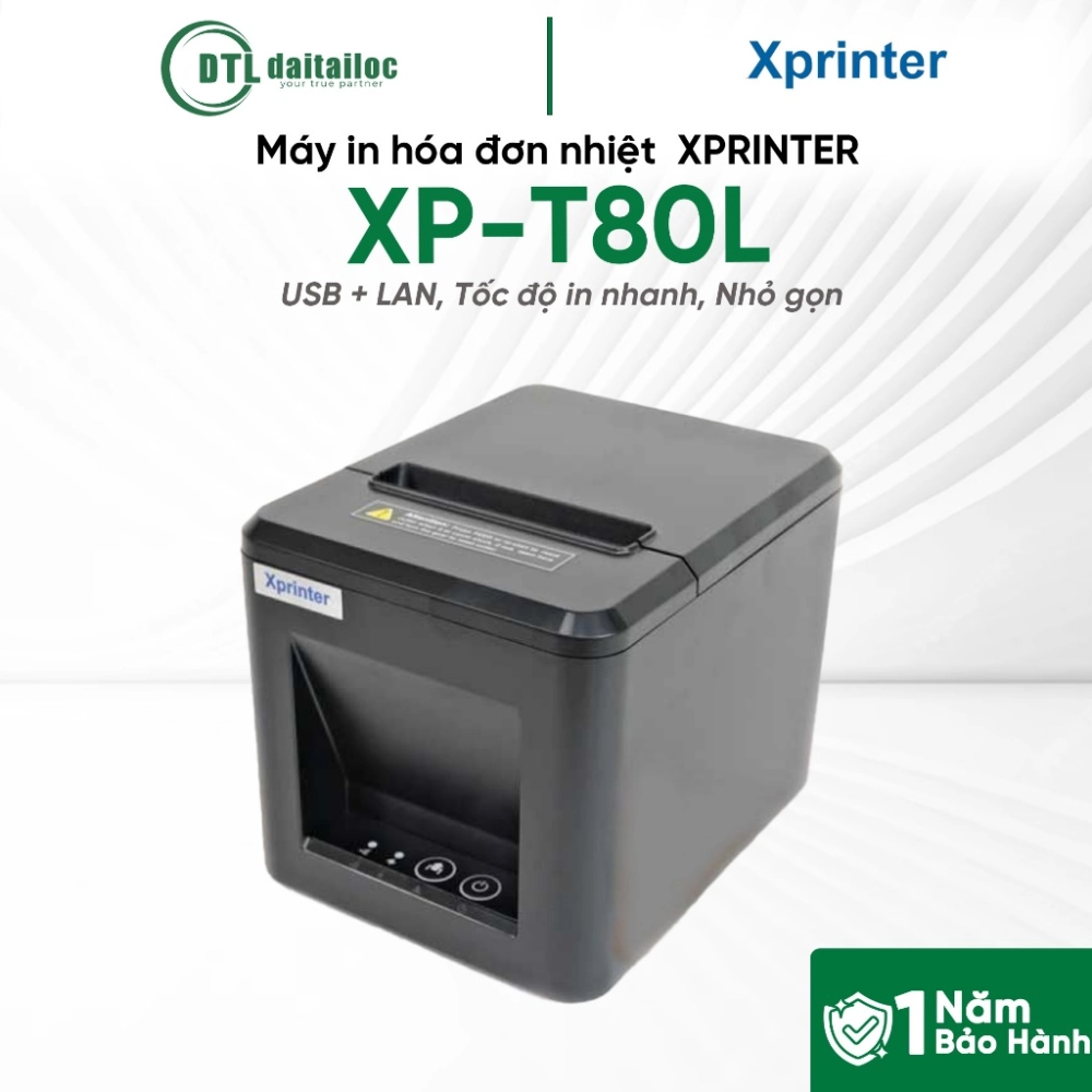 Máy in hóa đơn Xprinter XP-T80L (USB+LAN)