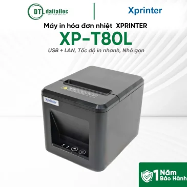 Máy in hóa đơn Xprinter XP-T80L (USB+LAN)