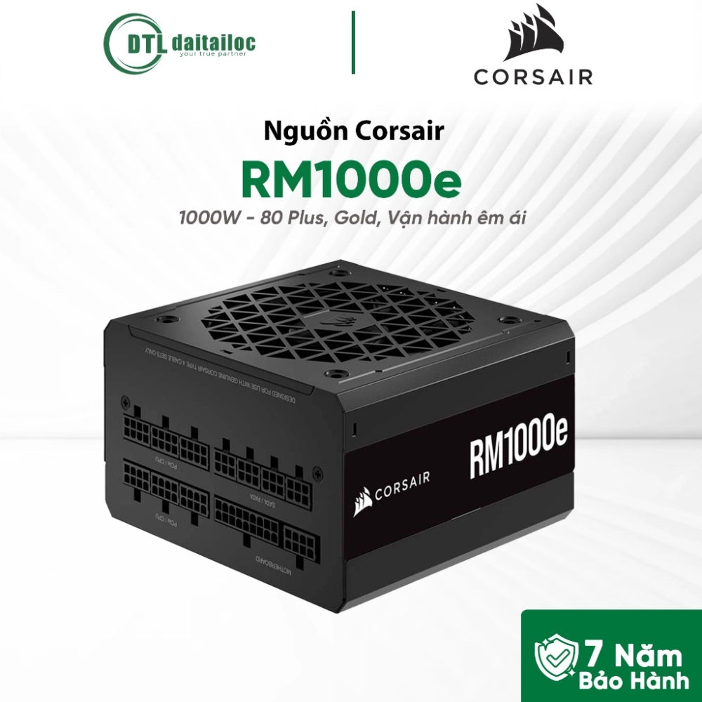 Nguồn Corsair RM1000e 1000w ATX 3.0 & PCIe 5.0 - 80 Plus Gold Full Modular (CP-9020264-NA)