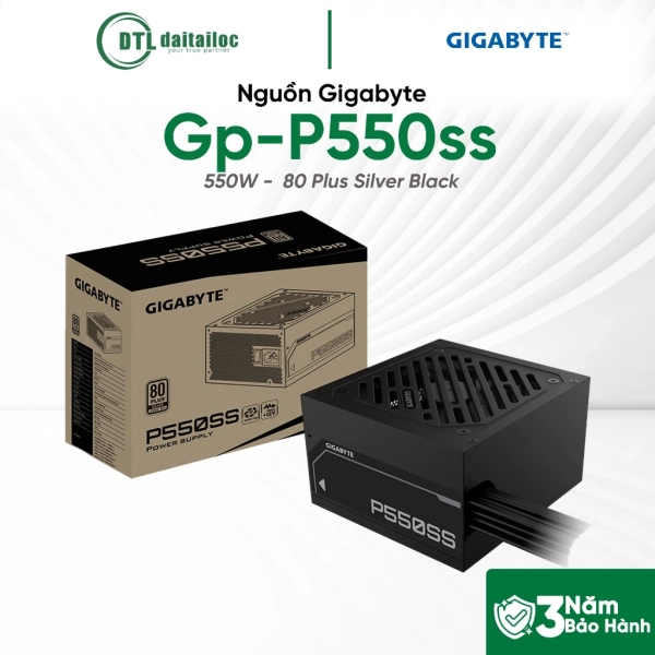Nguồn Gigabyte 550w Gp-P550ss 80 Plus Silver Black