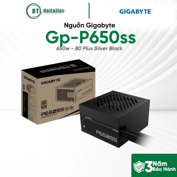 Nguồn Gigabyte 650w Gp-P650ss 80 Plus Silver Black