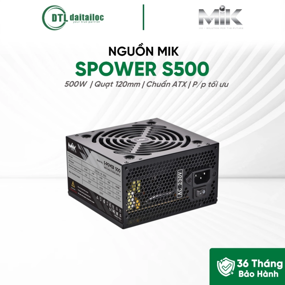 NGUỒN MIK SPOWER S500 500W