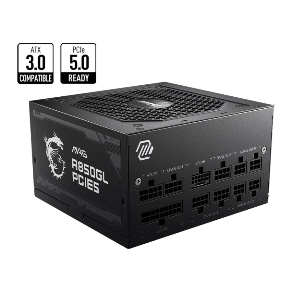 Nguồn MSI MAG A850GL 850W PCIE5 80 Plus Gold (Full Modular)