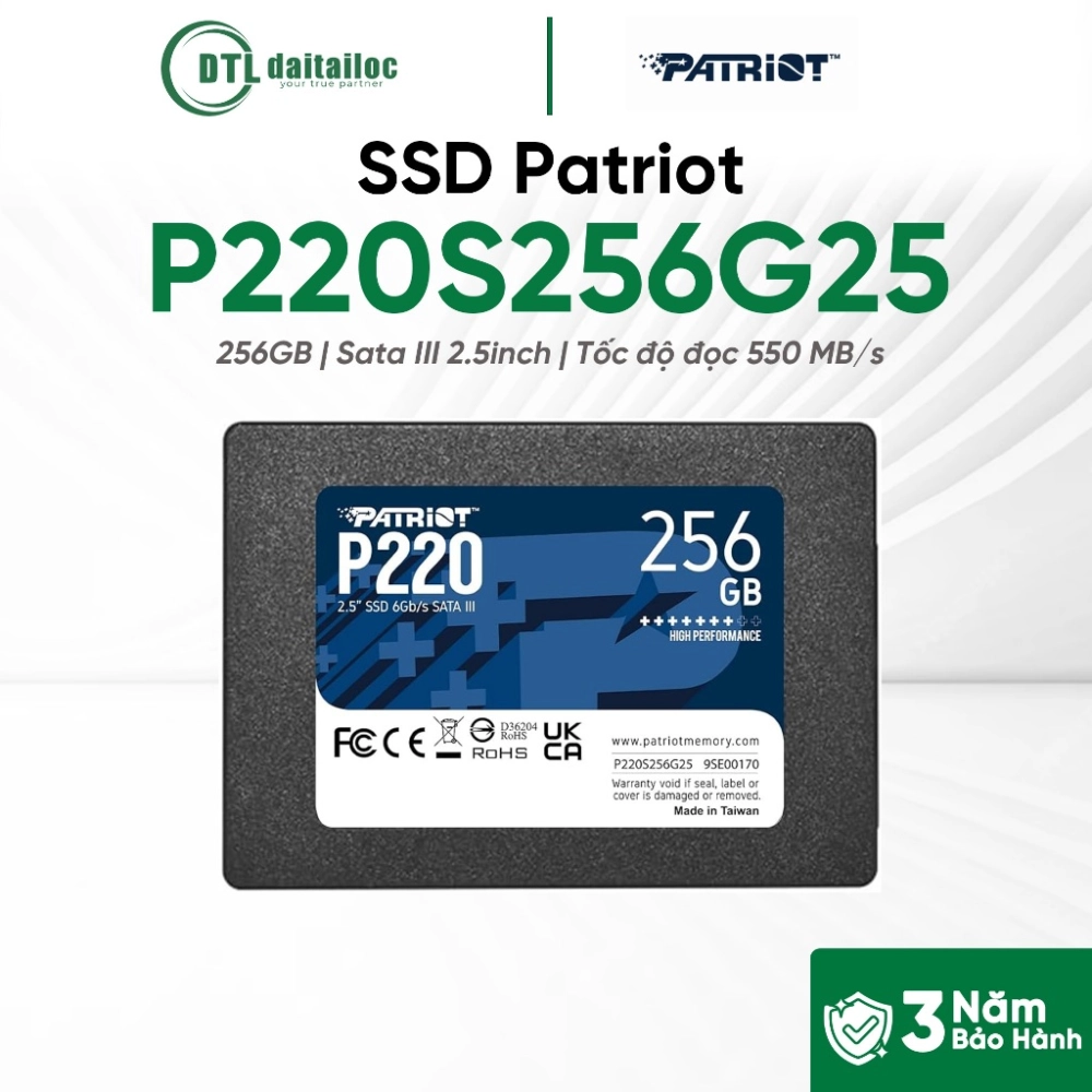 SSD Patriot 256GB P220 Sata III 2.5inch ( P220S256G25)