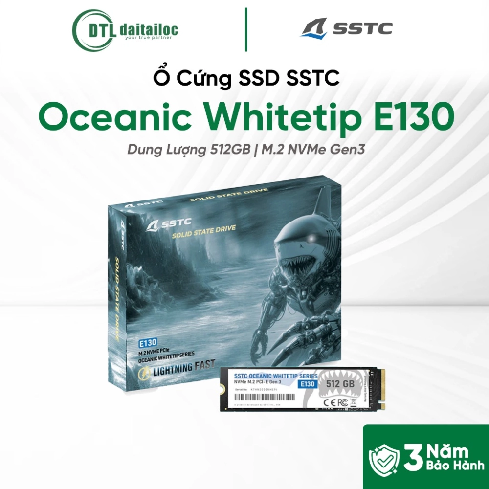 Ổ Cứng SSD SSTC Oceanic Whitetip E130 512GB M.2 NVMe Gen3