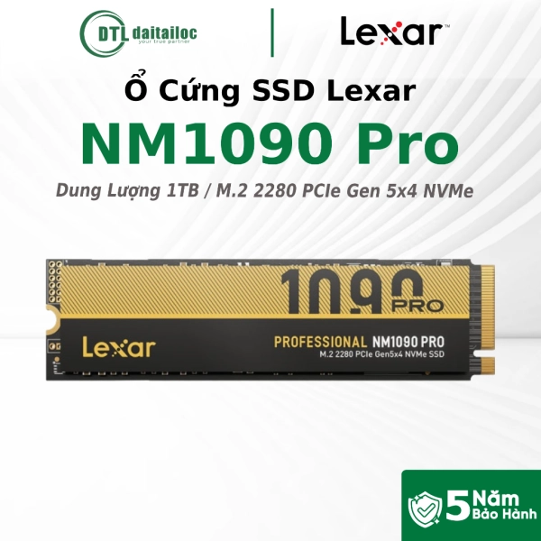 Ổ Cứng SSD Lexar Professional NM1090 PRO 1TB M.2 2280 PCIe Gen5x4 NVMe