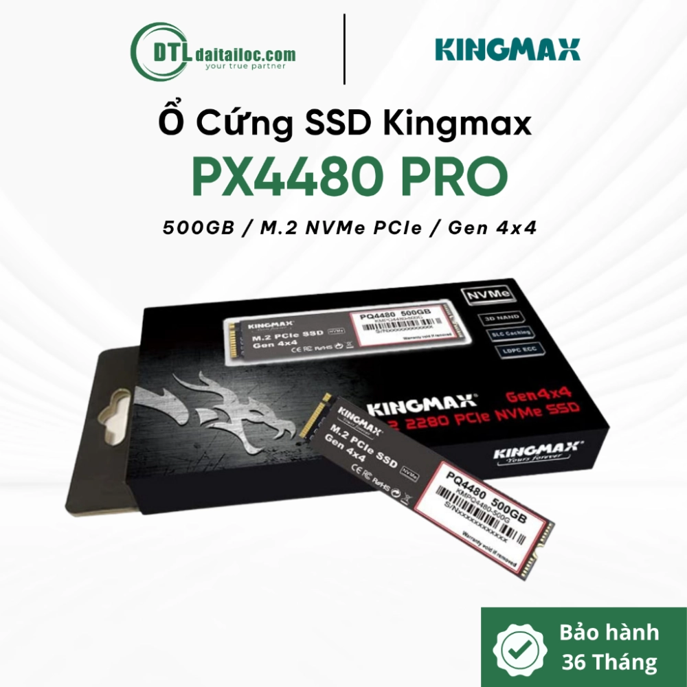 Ổ Cứng SSD Kingmax PX4480 Pro 500GB M2 2280 NVMe PCIe Gen 4x4