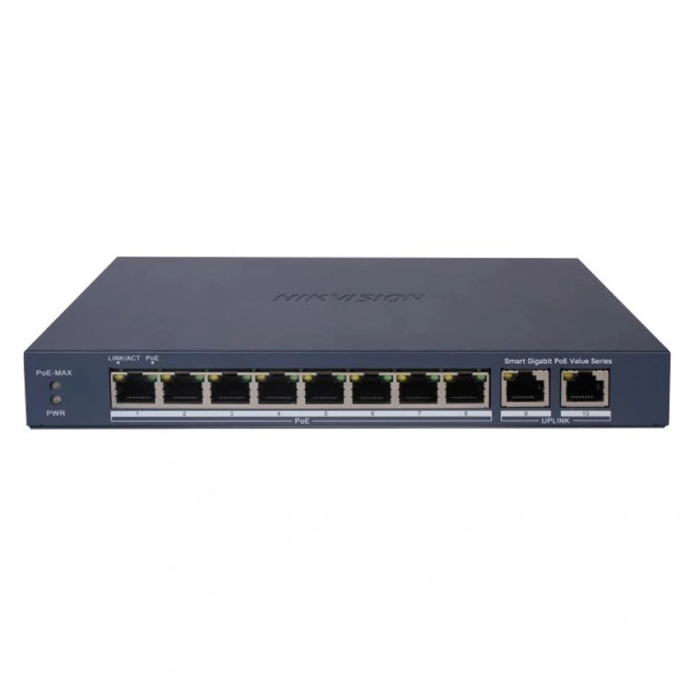Switch Poe Hikvision DS-3E1510P-EI/M (8p, 1000 Mbps)