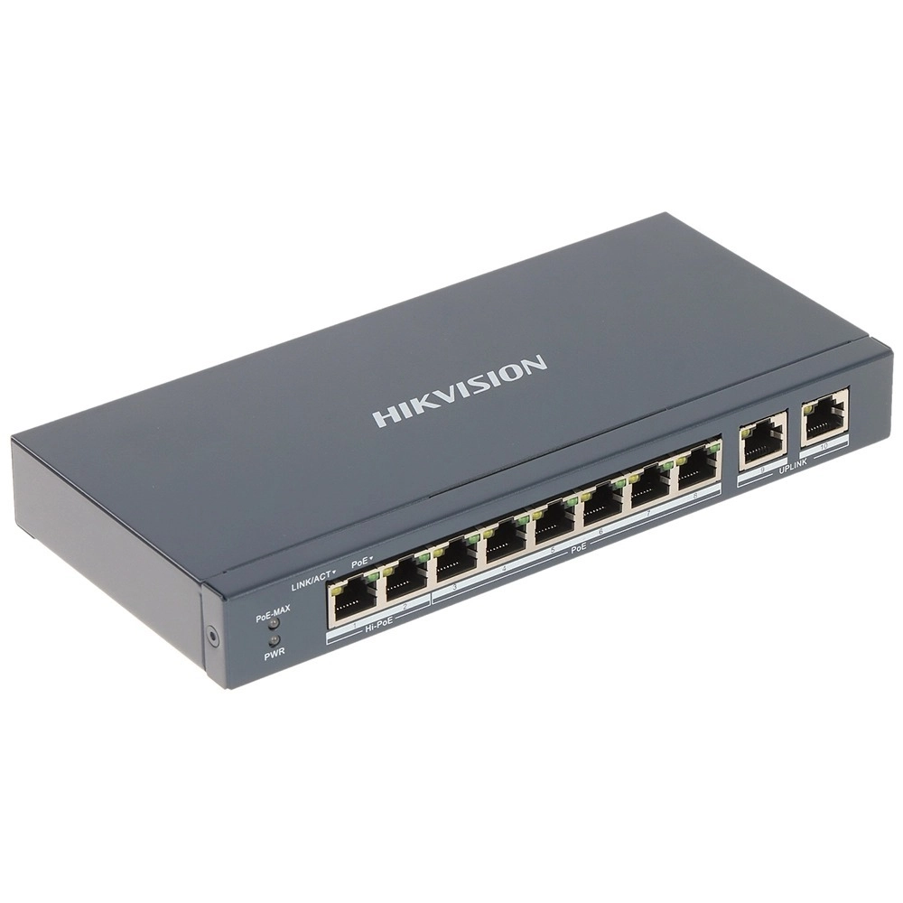 Switch Poe Hikvision DS-3E1510P-EI/M (8p, 1000 Mbps)