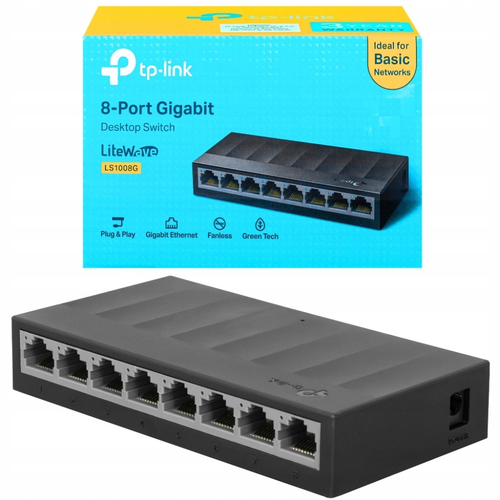 Switch Tp-Link 8P LS1008G 1000mb