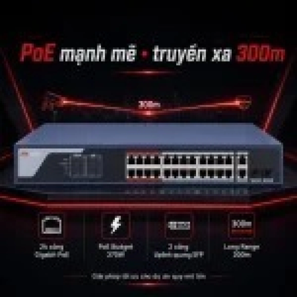 	Switch Poe Hikvision DS-3E1326P-EI/M (24P,100MP)
