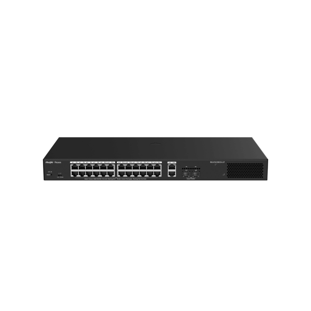 Switch POE RUIJIE RG-ES228GS-LP (24P+ 2P ULINK+ 2P LAN) 1000Mp (Kèm Nguồn)
