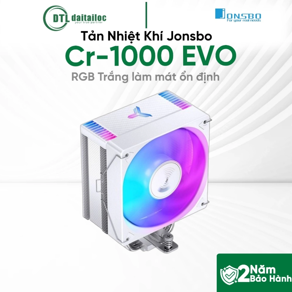 Tản Nhiệt Khí Jonsbo Cr-1000 Evo RGB Trắng