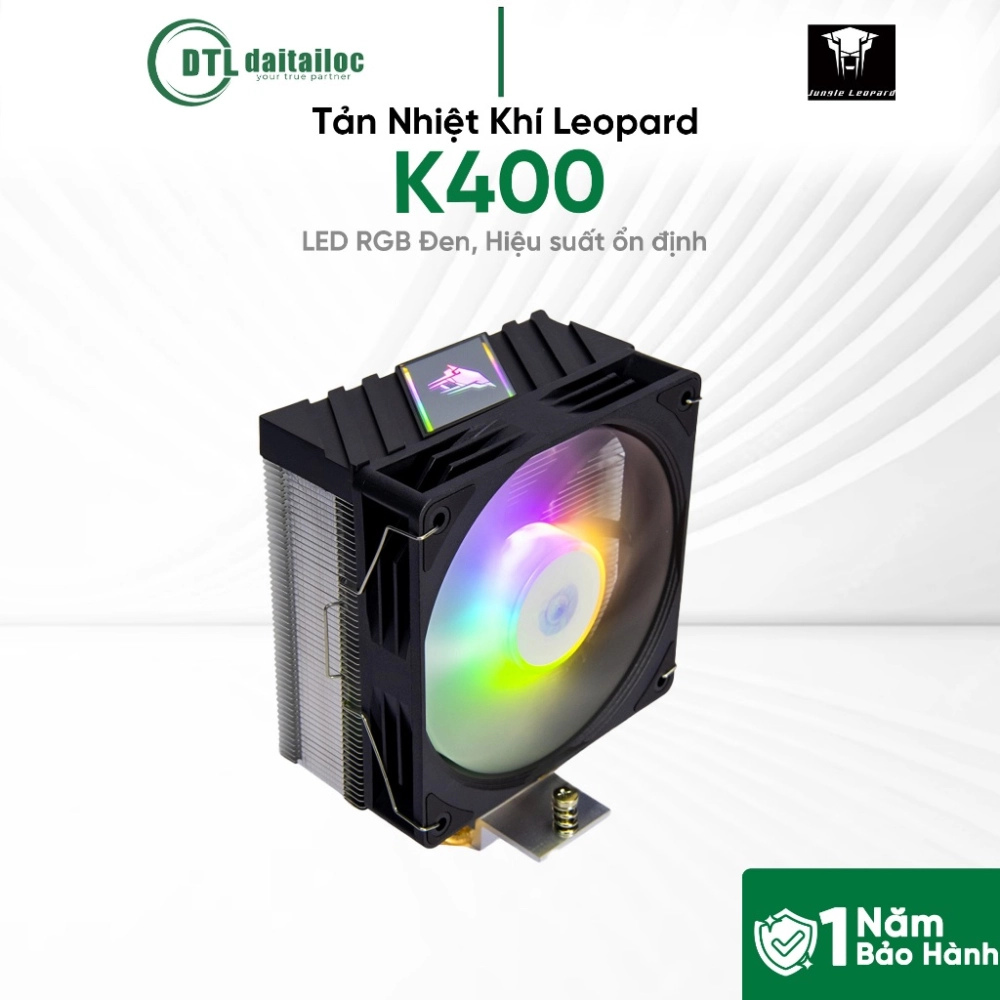 Tản Nhiệt Khí Leopard K400 Led RGB Đen