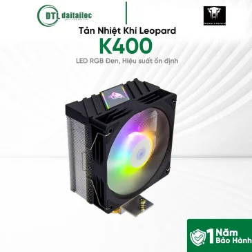Tản Nhiệt Khí Leopard K400 Led RGB Đen