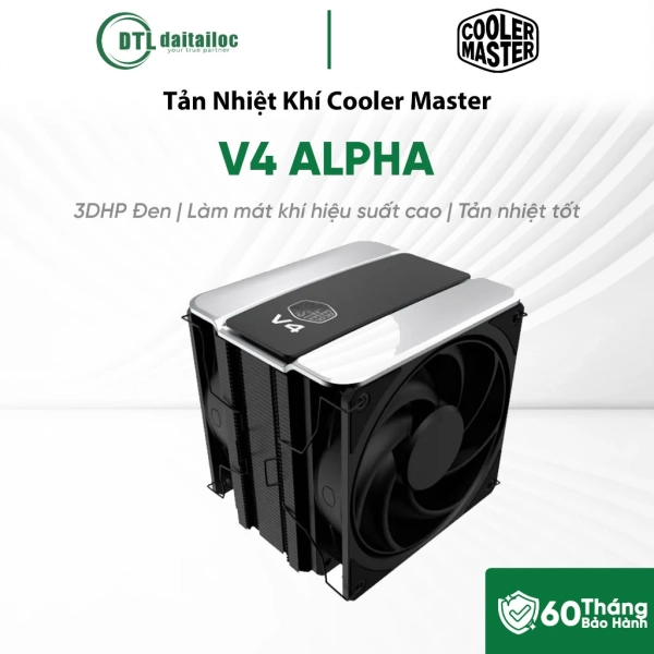 Tản Nhiệt Khí Cooler Master V4 ALPHA 3DHP Đen