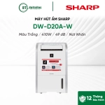 Máy Hút Ẩm Sharp DW-D20A-W Hút Ẩm 20L/Ngày Phòng 50m² Công Suất 270W Sấy Khô Quần Áo