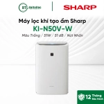 Máy lọc khí tạo ẩm Sharp KI-N50V-W Plasmacluster Ion 25000 HEPA Lọc Bụi PM2.5 Phòng 38m²