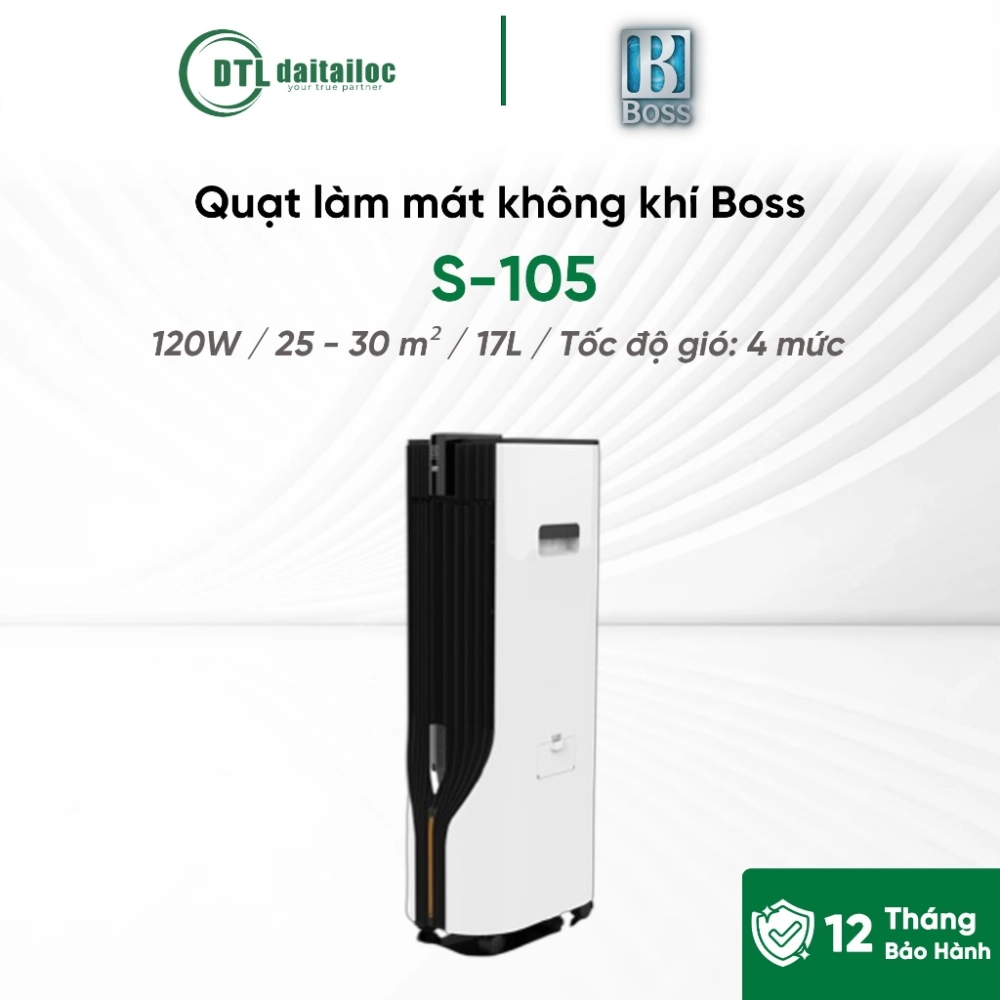 Quạt Làm Mát Không Khí Boss S-105 120W 17 Lít