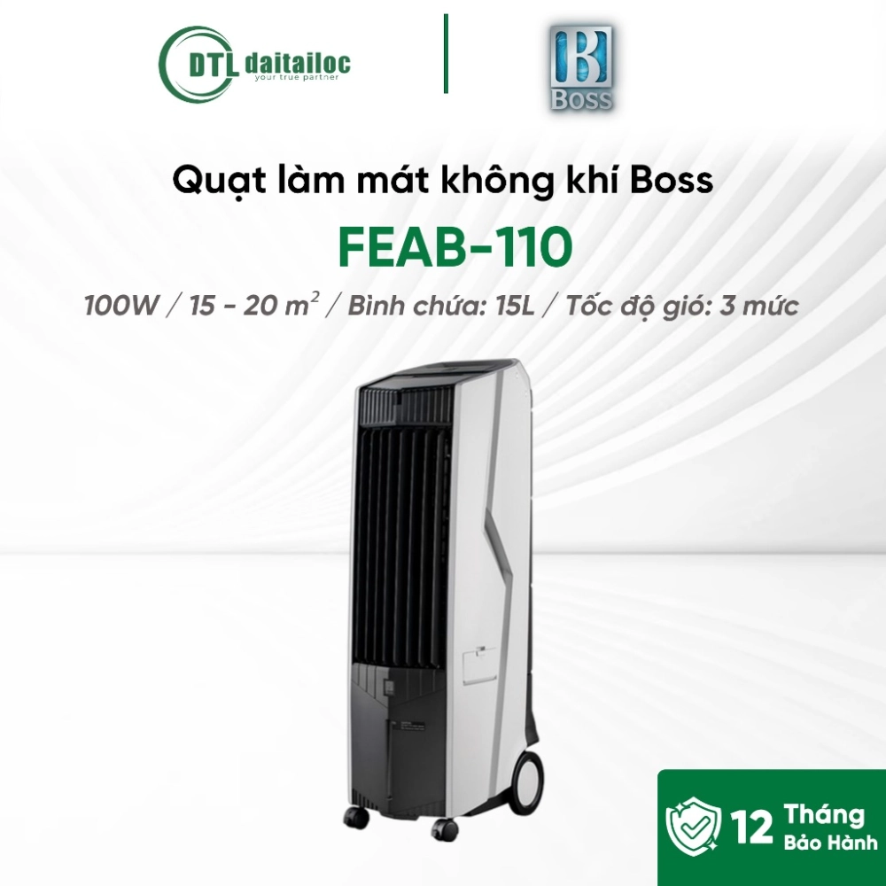 Quạt Làm Mát Không Khí Boss FEAB-110 100W 15 Lít 
