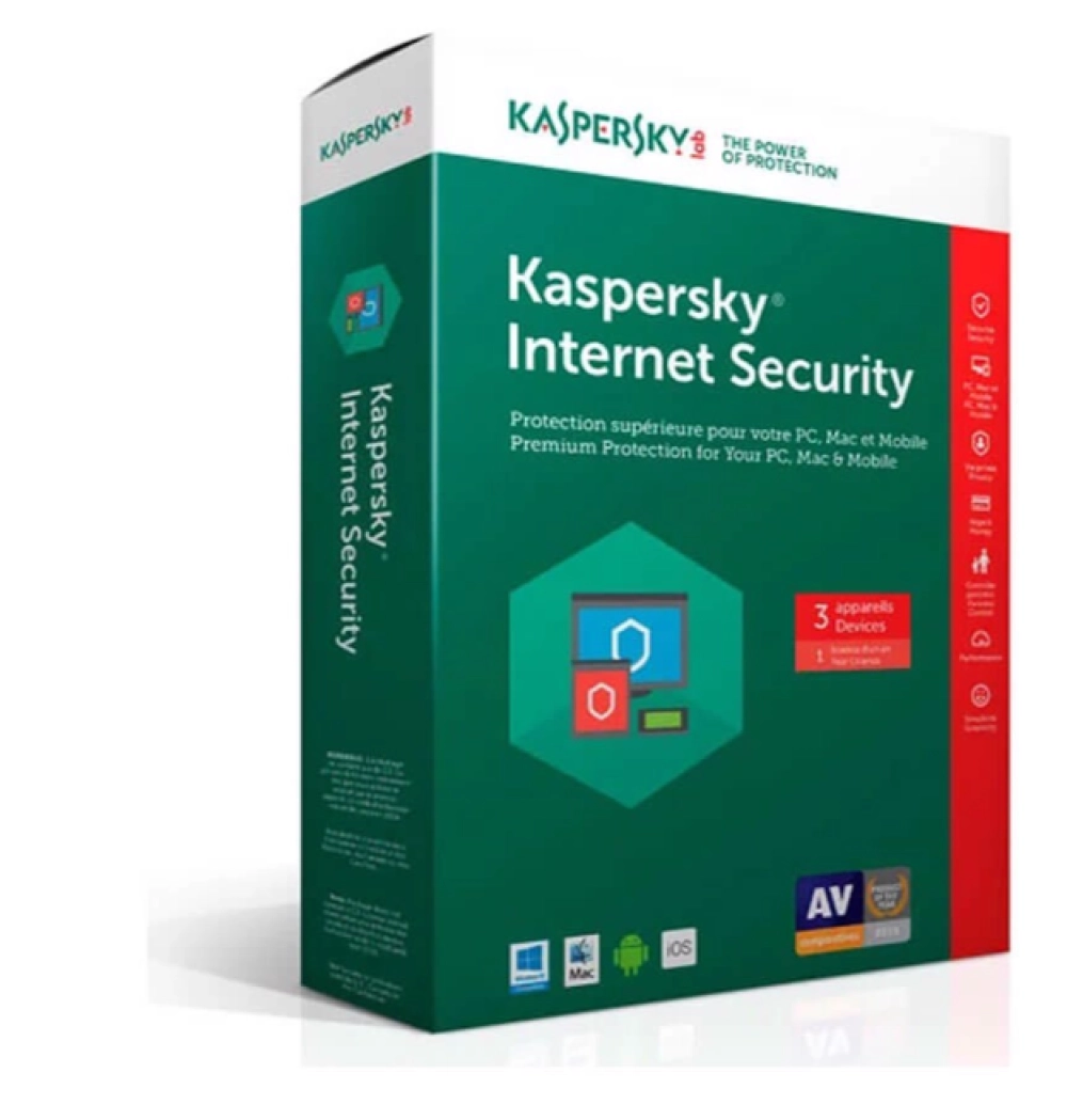 Phần mềm diệt virus Kaspersky Internet Security cho 3PC KL1854MUCFS