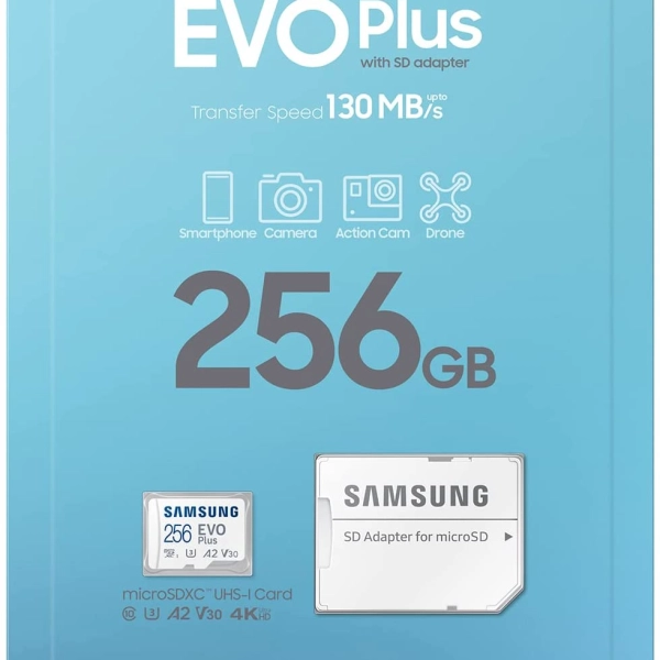 Thẻ nhớ MicroSD Samsung EVO PLUS - 256GB - Kèm Adapter 