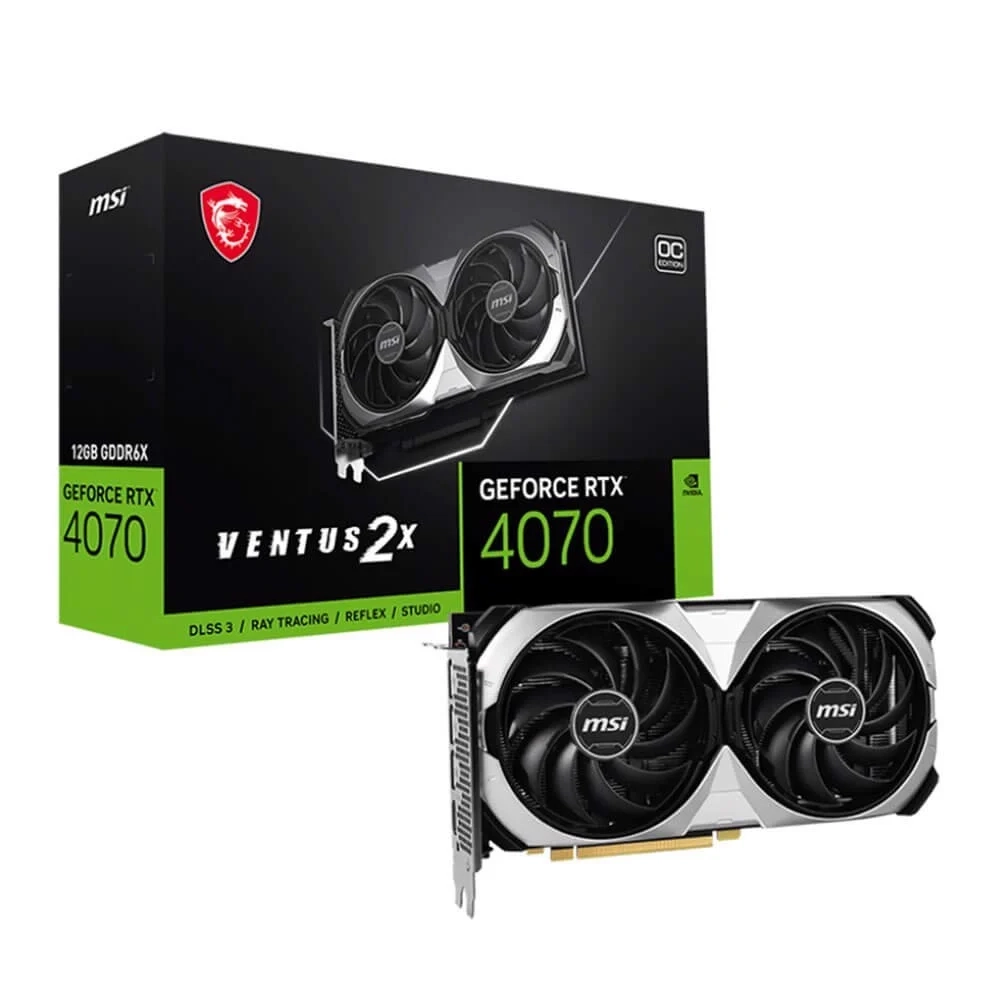 VGA MSI Geforce RTX4070 Ventus 2X OC 12GB GDDR6X 2 Fan