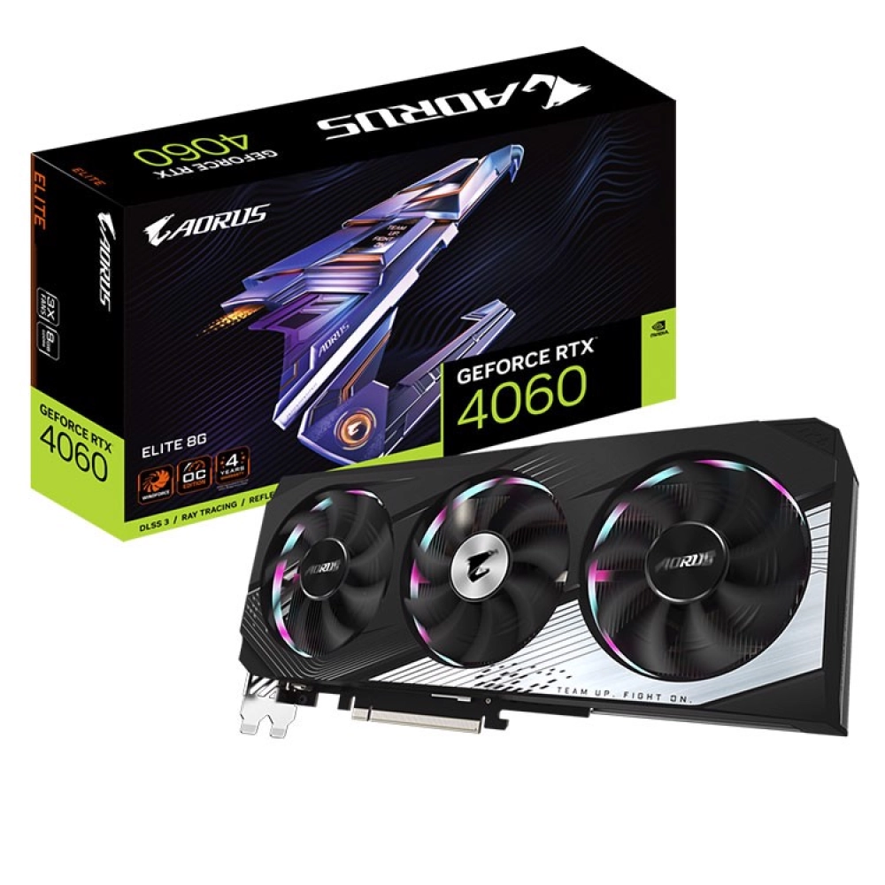 Card màn hình VGA Gigabyte AORUS GeForce RTX 4060 ELITE 8GB