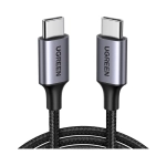 Cáp tròn UGREEN USB 2.0 C M / M Vỏ nhôm mạ niken 0,5m-2m (Xám đen)