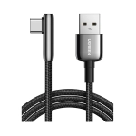 Cáp chuyển USB 2.0-A đến cáp USB-C góc cạnh Vỏ hợp kim kẽm với bện 0,5m (Đen) UGREEN 70282