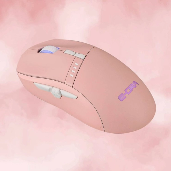 Chuột Không Dây E-Dra EM620W Pink Gaming RGB Wireless (Hồng)