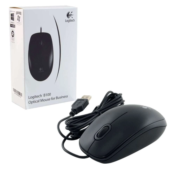 Chuột máy tính Logitech B100 (Đen)