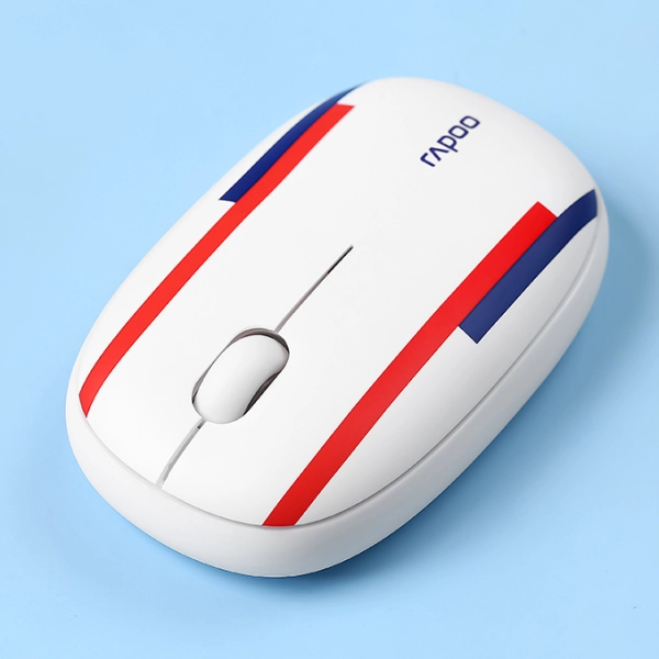 Chuột Rapoo M650 Silent (White Red Blue) England