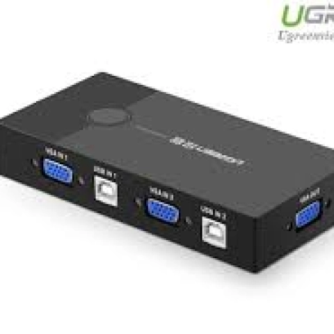 Bộ chuyển tín hiệu 2 CPU dùng 1 Màn hình KVM Switch USB Chính hãng Ugreen 30357 cao cấp