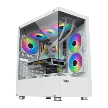 Thùng máy Case VSP Aquanaut AX4 | ATX, Trắng / Đen