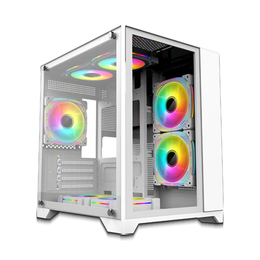 Thùng máy Case VSP Aquanaut Pro Gaming X2 White | Trắng, Không Fan