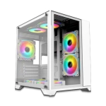 Thùng máy Case VSP Aquanaut Pro Gaming X2 White | Trắng, Không Fan