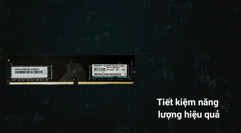 RAM desktop KINGMAX (1x8GB) DDR4 | Tiết kiệm năng lượng hiệu quả