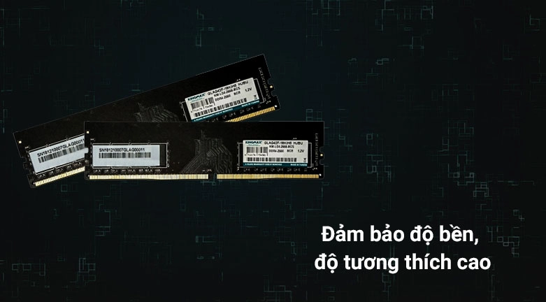 RAM desktop KINGMAX (1x8GB) DDR4 | Đảm bảo độ bền cao