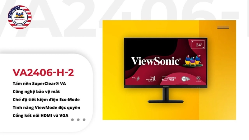 Màn hình VA2406-h-2 có gì nổi bật?| ViewSonic Quick Review - YouTube